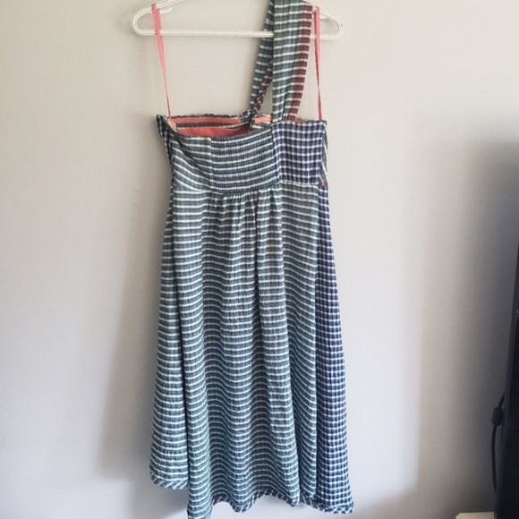 Anthro Maeve Waverly Gingham One Shoulder Dress - Picture 4 of 10